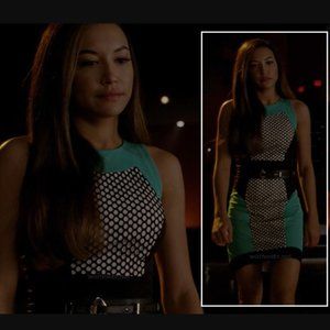 *AS SEEN ON SANTANA LOPEZ ON GLEE* Milly of New York Davina Mesh Panel Dress Sz8